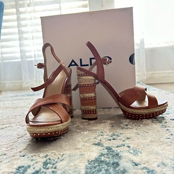 Aldo Platform sandals, size 9 worn once. - Picture 1 of 3